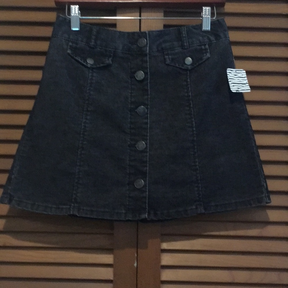 Black Corduroy Skirt